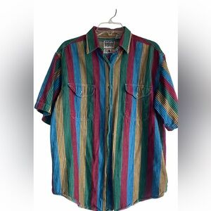 Details Express Vibrant Striped Casual Shirt